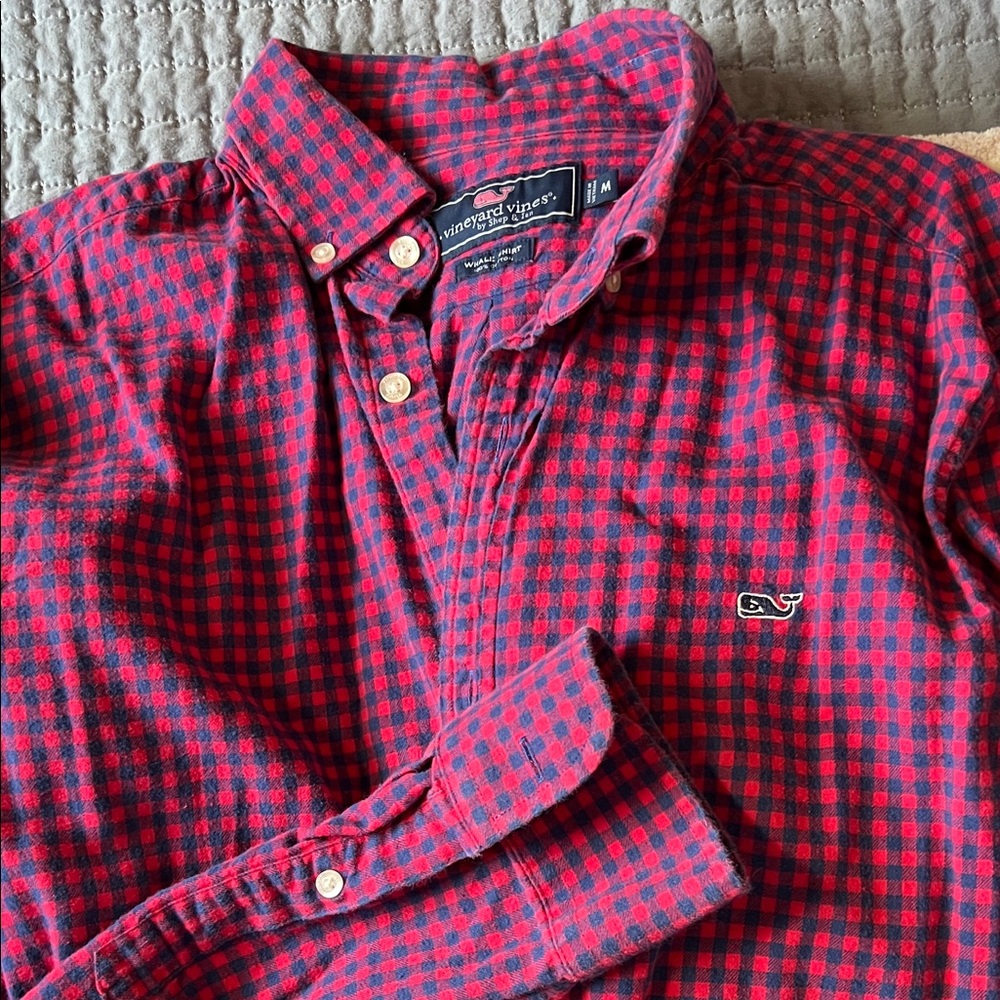 Vineyard Vines Red and Blue Checkered Shirt